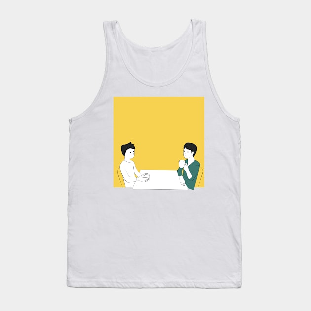 Friends Having Coffee Tank Top by echosantos